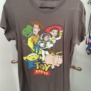 Disney Gray V-Neck T-Shirt